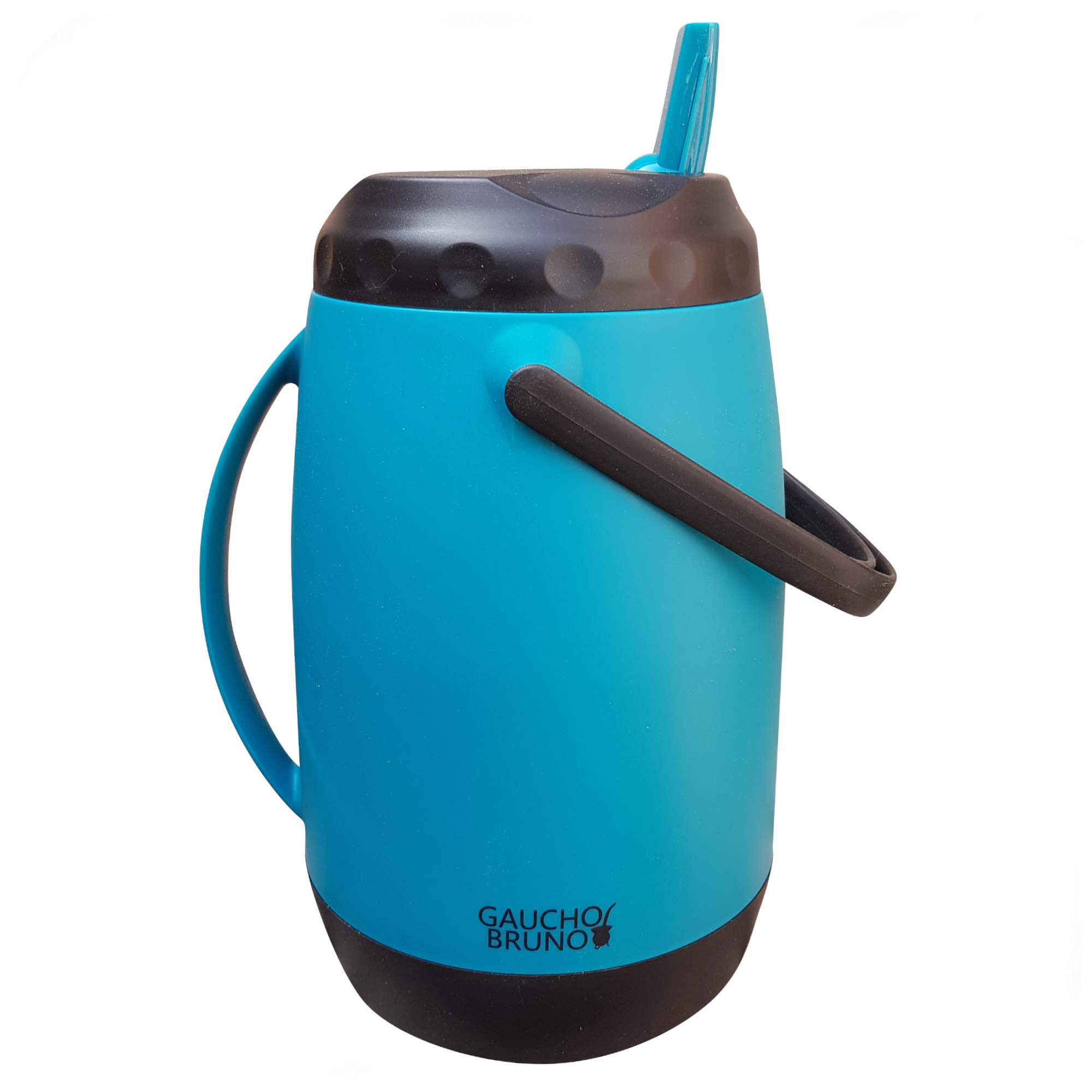 Gaucho Bruno - Large Paraguayan Vacuum Flask, 2.5 litres Blue | Double Handle for Pouring and Carrying | Keeps Liquid Temperature | Ideal for Tereré