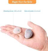 Lekebaby Rock Painting Kit Kids Arts and Crafts 6 natural rocks 6 glowing rocks view 3