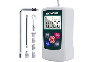 GOYOJO 500N Digital Force Gauge High-Precision Trigger Pull Gauge for Tension & Compression Testing (N, kg, lb, oz) Push-Pull Meter with Real-Time/Peak/First Peak Modesfor Quality Control & Material Testing