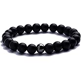 Alton of Sweden | Handcrafted in Italy | Premium Beaded Bracelet for Men | Black Onyx, Brown Tiger’s Eye or Grey Larvikite Stone Pearls | Exclusive Jewelry Gift Box