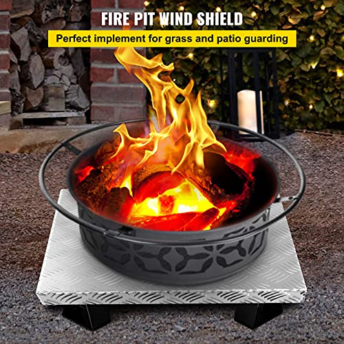 VEVOR Fire Pit Heat Shield, 26 x 26 Inch Deck Defender & Grass Guard