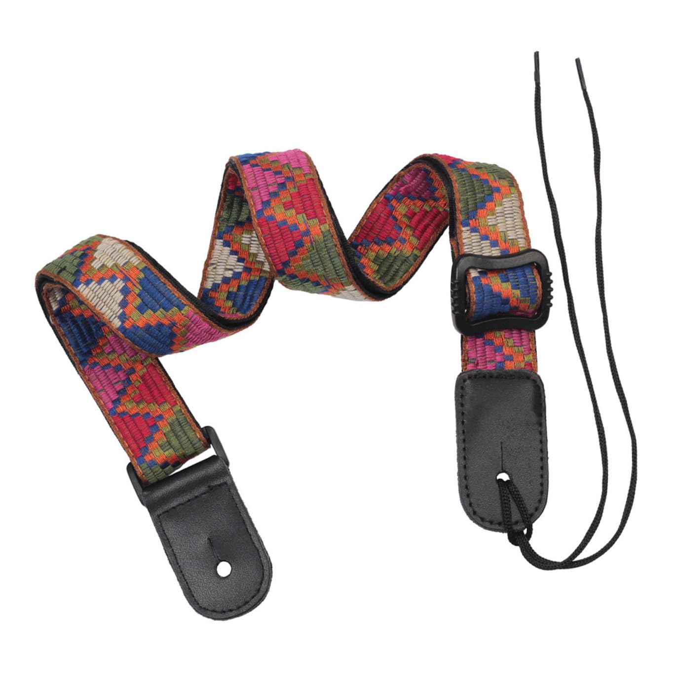 RORPOIR Ukulele Strap - Adjustable Nylon and Leather Strap for Musicians and Enthusiasts Comfortable Shoulder Support
