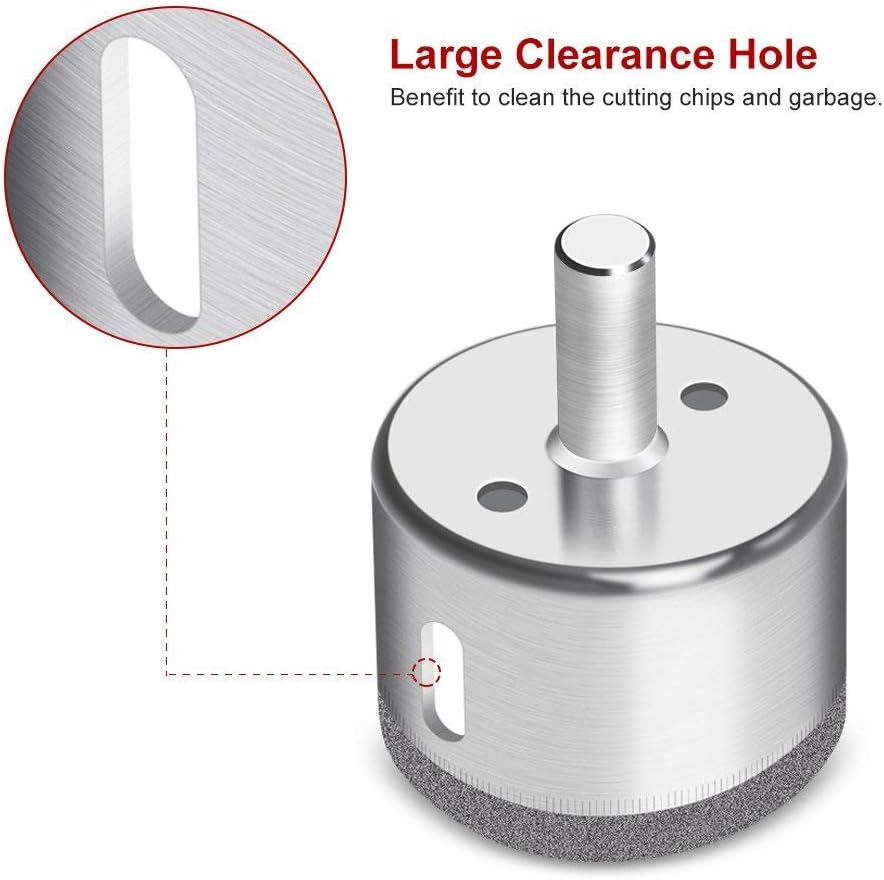 Diamond Coated Hole Saw Set Professional Diamond Coated Drill Bits Probe Drill Bit Hole Extractors for Glass Surfaces Ceramic Tiles and Marble - Image 5
