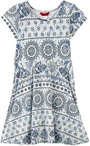 1st Kiss Big Girls Floral Elephant Dress 14-16 White/blue multi