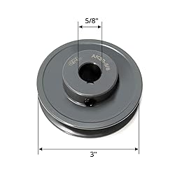 QWORK Single Groove Web Sheaves, 3"OD 5/8"Bore