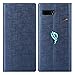 ASUS ROG Phone 2 Case, Foluu ASUS ROG Phone 2 Wallet Case Canvas Flip/Folio Soft TPU Cover Bumper Kickstand Ultra Slim Strong Magnetic Closure Cover for ASUS ROG Phone 2 (Blue)