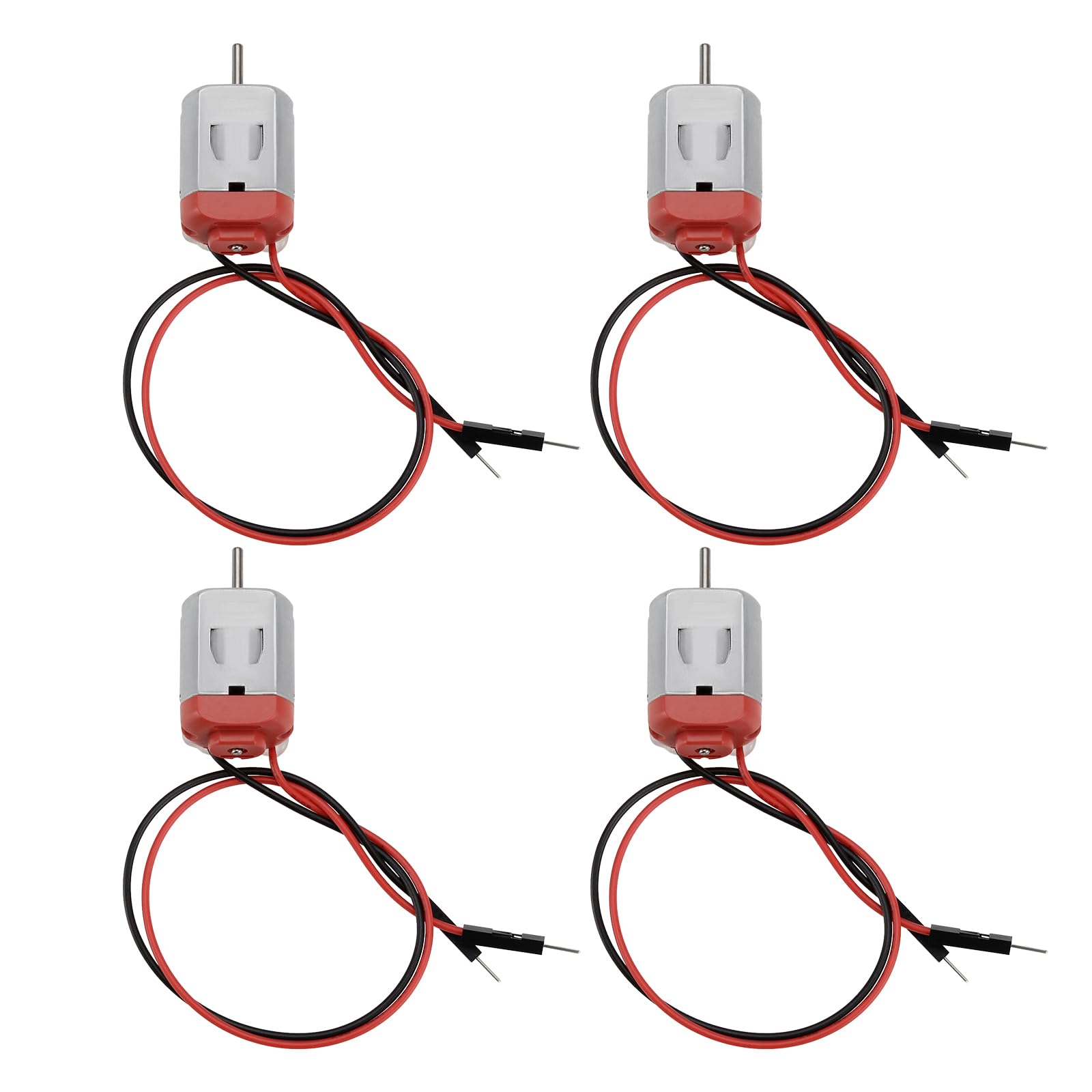 YINETTECH 4Pcs Miniature DC Motors Type 130 1V-6V Hobby Motor 17000-18000 RPM Electric Micro Motor Suitable for Hobby Projects DIY Toys Science Projects