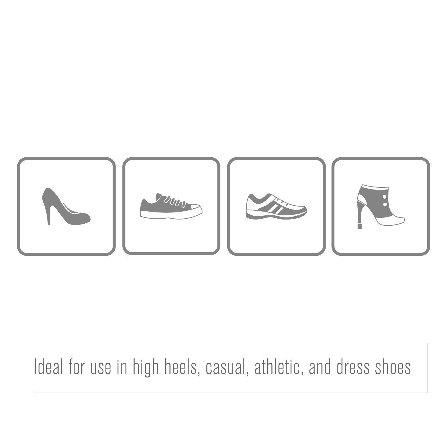 Airplus Gel Orthotics 3/4 Length for Men and Women, Designed to Fit in Any Shoe, Supports Your Heel, Arch, and Ball of Foot