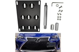 Front Bumper Tow Hook License Plate Bracket Kit for Lexus is GS RC RX LS, 19AA-GS