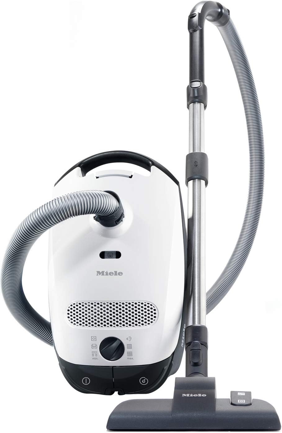 Miele Classic C1 PowerLine / Bodenstaubsauger mit Beutel / 800 Watt / 3-teiliges Zubehör / 9 m Aktionsradius / 5,8 kg leicht / weiß
