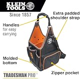 Klein Tools 554158-14 Tradesman Pro Tote 20 Pockets 1680d Ballistic Molded view 3