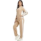 wiebdncj Women's Full Zip-Up Tracksuit Set Long Sleeve Casual Jogging Suits Workout Gym 2 Piece Outfits with Pockets