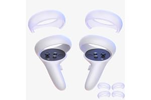 Hzlucki Halo Silicone Controller Cover Compatible with Oculus Meta Quest 2 Controller, Soft Silicone Grips Cover, Anti-Bumping Silicone Ring Cover with Protection, 2Pair / White