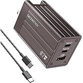 67W USB C Charger Block, 3-Port GaN PPS Fast Compact 67W Wall Charger with Foldable Plug for MacBook Pro/Air, Pixelbook, iPad Pro, iPhone 17/16/Pro, Galaxy S23/S22 (5FT Cable/Bronze Charger Included)