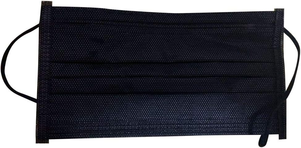 Flightbird Disposable Face Masks Adult Filter Safety Mask Black Mask for Dust Protection and Mouth Cover with Elastic Ear Loop