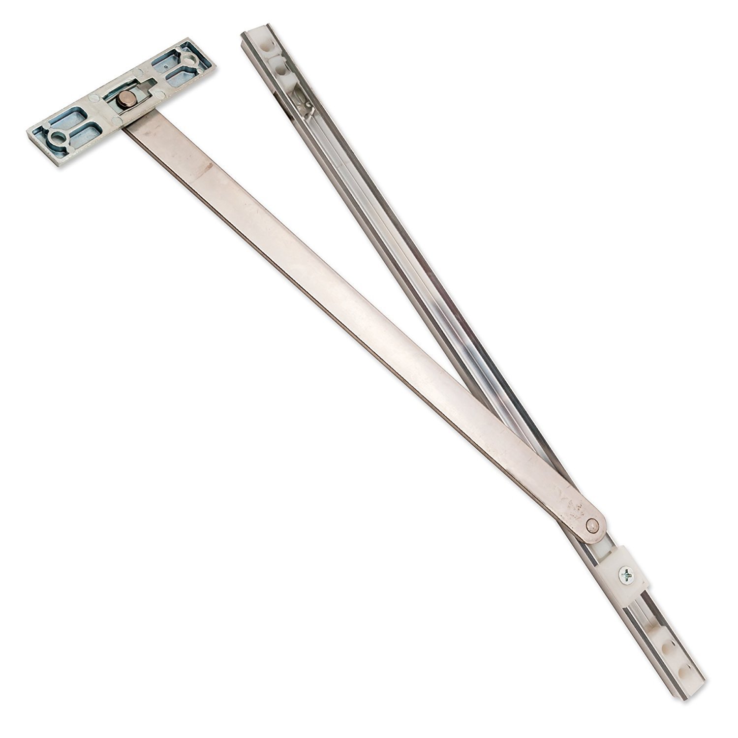 2 x 335mm Stainless Steel Restrictor Door Stay with Adjustable Friction pad - Holds Open at 90°