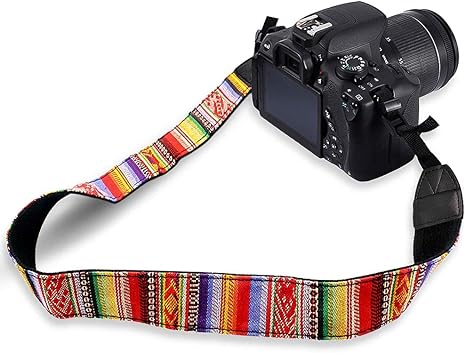 FYSL Correa Camara Vintage Correa de Hombro Cuello de Camara para DSLR Cámara(Estilo bohemio, multicolor)