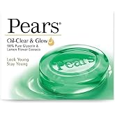 Pears Oil-Clear &amp; Glow Soap with Lemon Flower Extract, 3 x 75g | Formulated with glycerin and lemon flower extract.