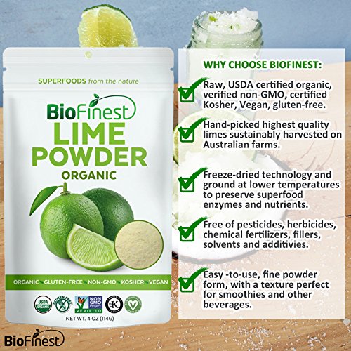 image for Biofinest Lime Powder - 100% Pure Freeze-Dried Antioxidants Superfood 