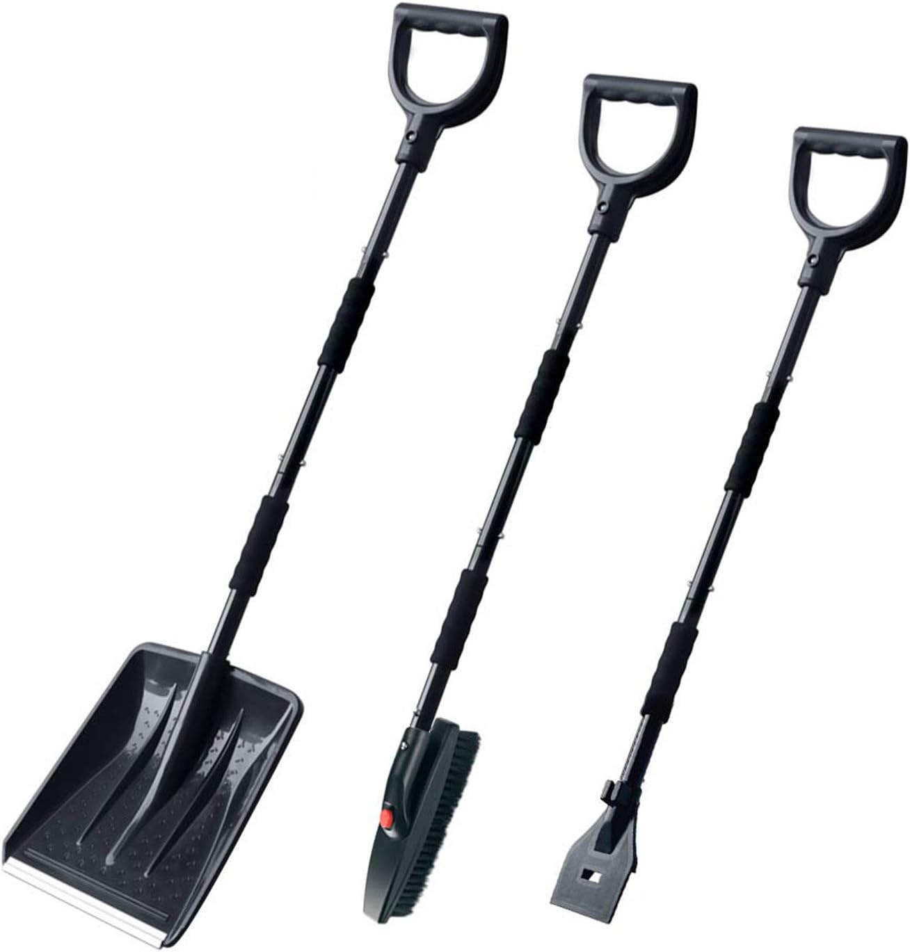 XXYL 3in1 Snow Brush Kit, Collapsible Snow Brush with Ice Scraper and Snow Shovel, Emergency