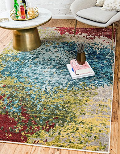 Funky Yellow and Blue Area Rugs - Various Designs and Patterns