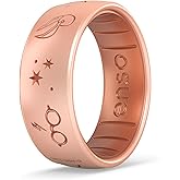 Enso Rings Wizarding World of Harry Potter Collection Dualtone Silicone Ring - Comfortable and Flexible Design - 7.99mm Wide, 2.18mm Thick - Harry Potter Glasses - Rose Gold/Copper - Size 9