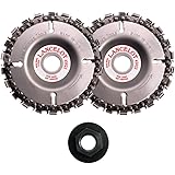 King Arthur's Tools Original & Patented Lancelot 22 Tooth Tandem Combo with Universal Nut - 4" (100mm) Dia. X 5/8” (16mm) Bore - Fits 4 and 4 1/2" Woodworking Angle Grinder - 82222