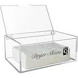 SECOPIN Dryer Sheet Holder, Acrylic Dryer Sheet Dispenser, Laundry Dryer Sheets Storage Container, Laundry Room Clear Organiz