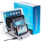 Dimco USB Fast Charging Station - works with Apple iPhone iPad iPod Kindle Fire - Android micro USB Cell Phone charging station dock - Universal tablet cell phone docking station for multiple devices