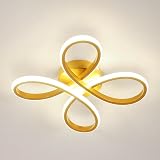 Comely Modern LED Ceiling Light 30W 3375LM 4500K Gold Floral Living Room