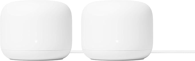 Google Nest Wifi Router 2 Pack (2nd Generation) – 4x4 AC2200 Mesh Wi-Fi Routers with 4400 Sq Ft Coverage