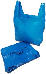 REQUISITE NEEDS Blue Plastic Vest Carrier Bags 200 Pack 11x17x21in