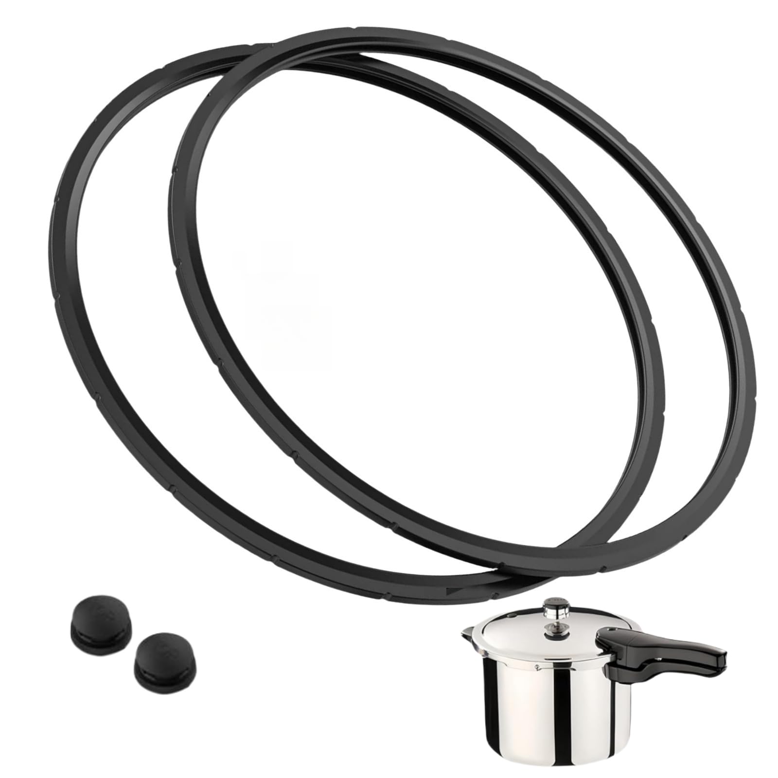 Photo 1 of 09924 Pressure Canner Sealing Ring with Overpressure Plug? 2 Pack? Suitable For Presto 0128206 0128202 0128204 0128203 0128303 0126306 6 & 8 Quart Pressure Cooker