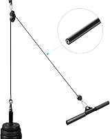 LFJ Fitness Steel Cable Heavy Duty Lat Pulldown Pulley System 2.5m Gravity Ball view 4