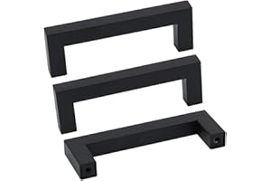 goldenwarm 5Pack Black Cabinet Pulls 5in Drawer Pulls Modern Kitchen Cabinet Handles Black Kitchen Hardware for Cabinet Stainless Steel Black Dresser Pulls