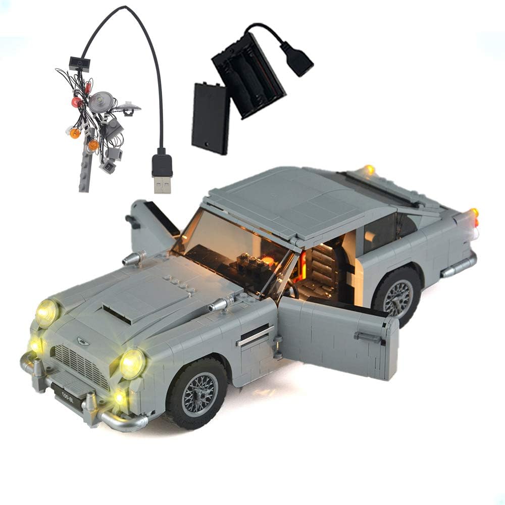 GEAMENT LED Light Kit Compatible with LEGO James Bond Aston Martin DB5 Car - for Creator Expert 10262 Model (Building Set Not Included)