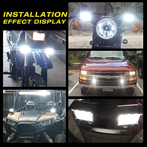 AAIWA LED Pods, 27W LED Light Bar Driving Fog Lights 4" LED Bar 2 PCS Spot LED Lights Triple Row Off Road Light LED Work Light for Truck SUV ATV Boat Jeep Light,2 Years Warranty - Thumbnail 6