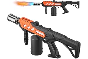 Powerful Propane Torch Gun, Adjustable Flame Thrower Gun, Kitchen Torch with Detachable Design, Flamethrower Blow Torch for B