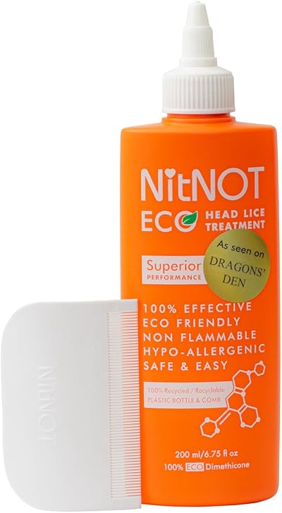NitNOT Headlice Treatment 200ml - 100% Effective for Kids & Adults