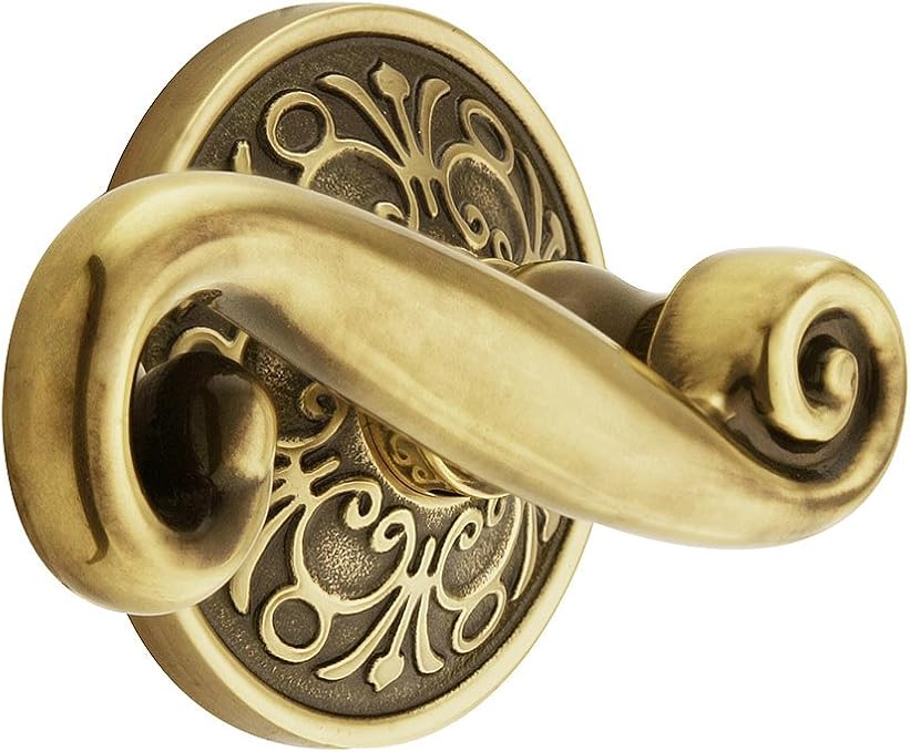 Lancaster Door Set with Scroll Design Levers Left Hand Passage in