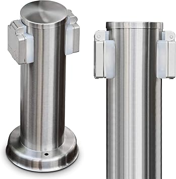 Aussensteckdose Catania Gartensteckdose Edelstahl Mit 2 Schuko Steckern Und Klappdeckeln Zur Festinstallation Steckdosensaule Fur Den Garten Mehrfachsteckdose Amazon De Baumarkt