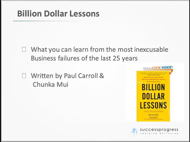 Amazon Com Billion Dollar Lessons What You Can Learn