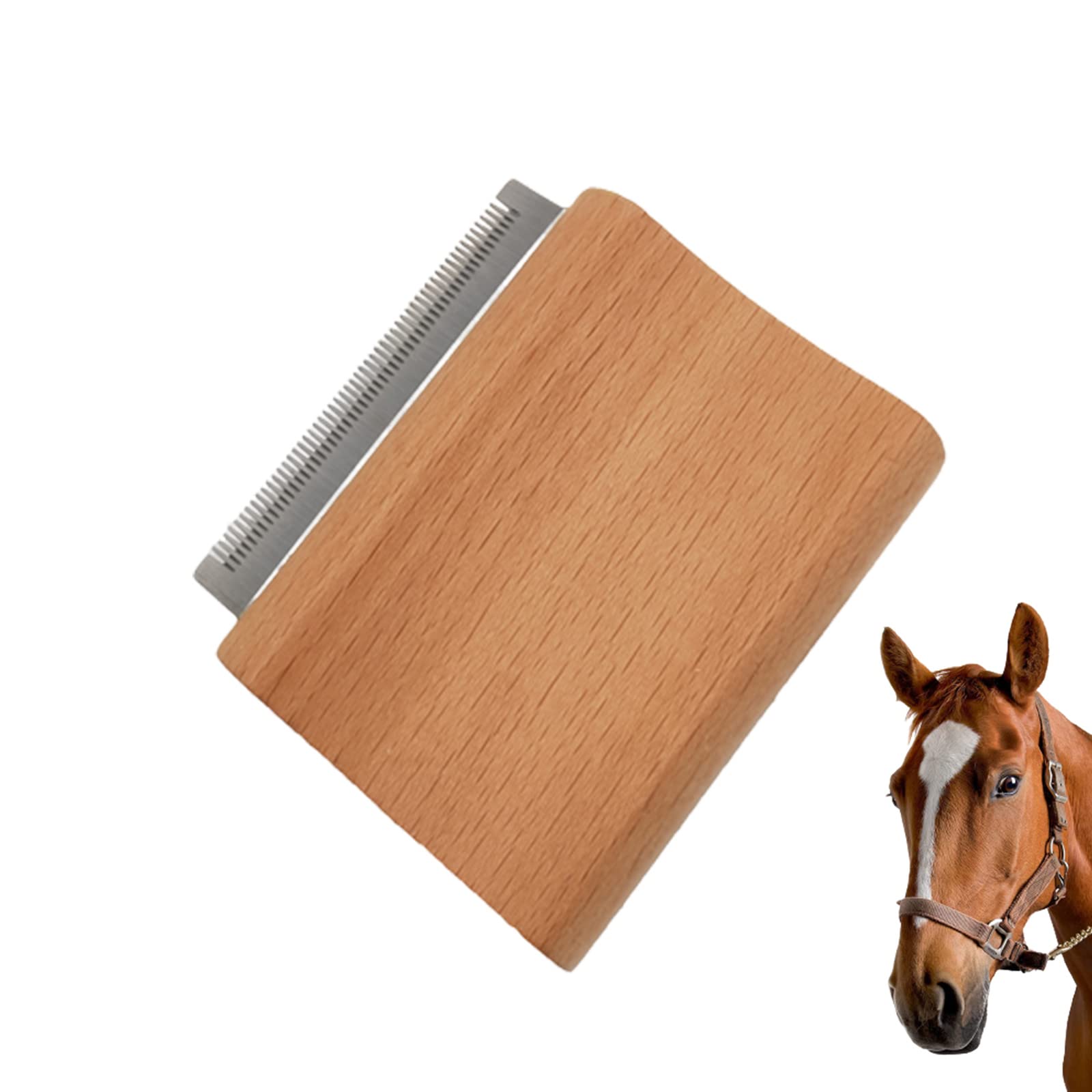 Horse Grooming Hair Brush, Body Brush for Horses, Horse Grooming Aid, Horse Grooming Washing Brush, Detangling Horse Hair Brush, Equine Grooming Tools, Suitable for Horses, Cats, Dogs, 11cm