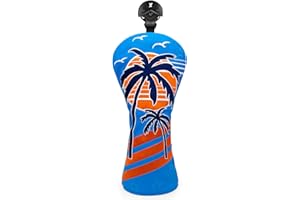Montela Golf Club Covers Summer Coconut Tree Golf Putter Cover Driver Cover Fariway Wood Headcover Hybrid Covers Mallet Putte