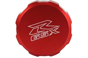 GIDIBII Front Brake Reservoir Cover Cap,Motorcycle Accessories Made of Aluminum Alloy Compatible with Suzuki GSX-R 600 1997-2020,GSX-R 750 1996-2020,GSX-R 1000 2001-2020 (Red)