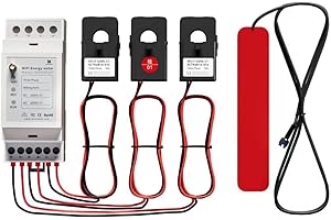 IAMMETER WEM3050T WiFi Energy Meter, 3-Phase/Split Phase/1-Phase, 150A Split-Core CTs, Real-Time Power Monitoring, Solar & Grid Tracking, Home Assistant & MQTT, Lifetime Basic IAMMETER Cloud