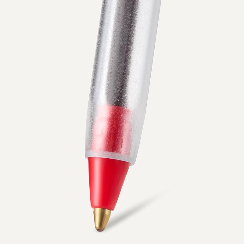 Kugelschreiber, Schnelltrocknend, ideal für Schule und Büro, Mittlere Strichstärke (1,0mm), Rot, 144er-Pack