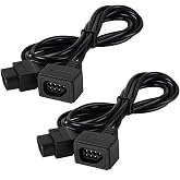 Upgraded 2 Pack 6 Feet Cables for Nintendo NES Extension