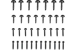 Zhbrchz 500pcs Mini Black Plastic Doll Eyes 3mm 4mm 5mm 6mm Assorted Sizes Small Ball Craft Eyes for Needle Felting Bears Dolls Puppet Plush Animal Sewing Making