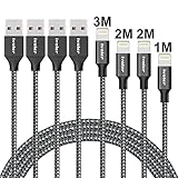Nylon Extend Braided USB Charging Cable with Aluminum Connector for iPhone X / 8 / 8 Plus / 7 / 7 Plus, iPad / iPod And More-Black
